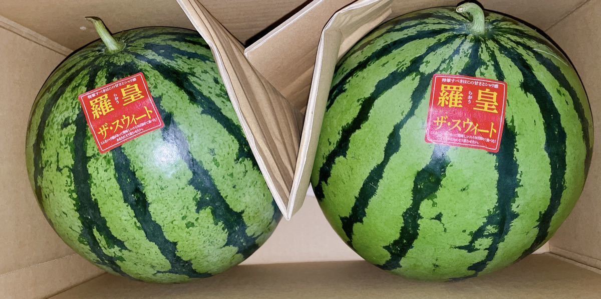 得々堂食品］羅皇ザ・スィート熊本産《秀品》4L2玉セット（1玉9k超）28