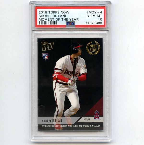 大谷翔平　psa10　2018　TOPPS NOW # 5J　日本語版 PSA10 GEM MT 大谷翔平 2018 Topps Now Moment of the Year #MOY-4