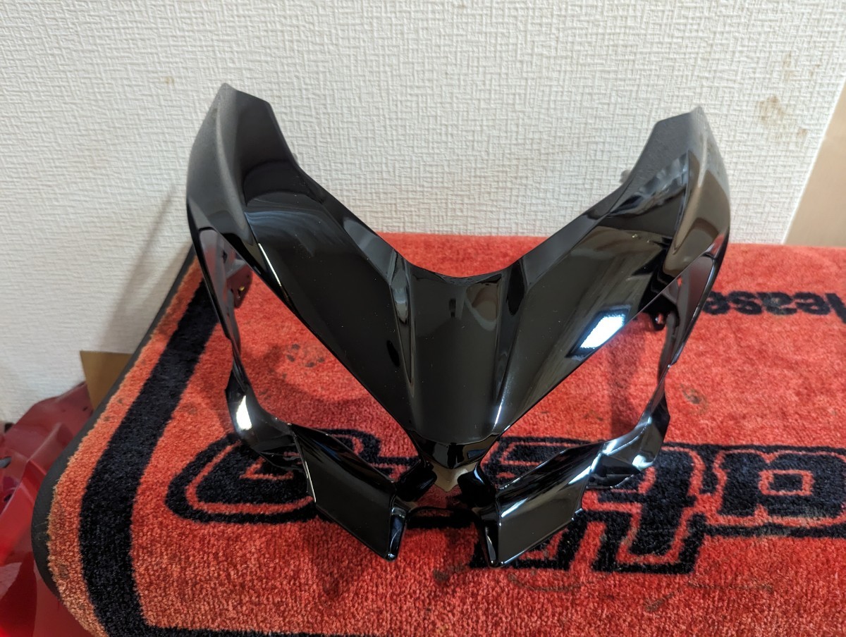 中古 カワサキ 純正 バイク 部品 Ninja400 アッパーカウル 純正 黒