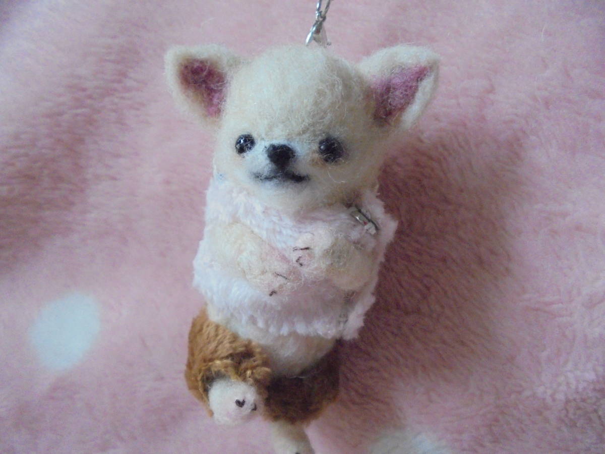 羊毛フェルト チワワ風 クリーム ハンドメイド・手芸 - 羊毛フェルト
