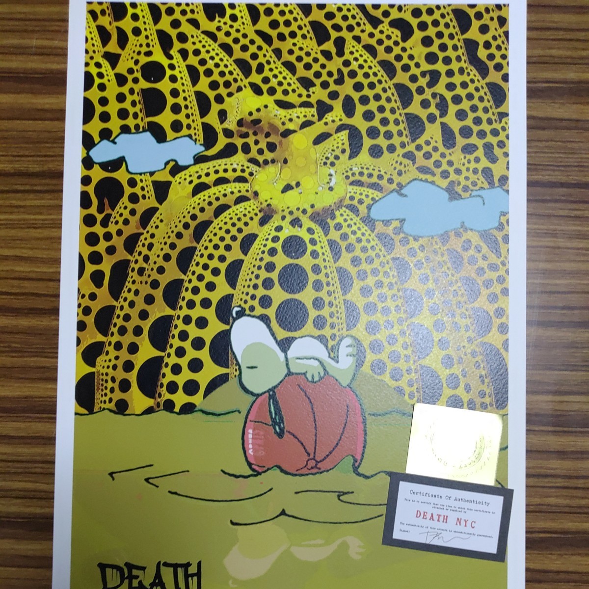 DEATH NYC 世界限定100枚 アートポスター スヌーピー SNOOPY 草間彌生