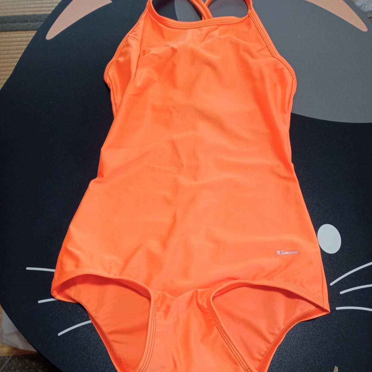 size-L。オレンジスクール水着。新品・未使用。Sprinter。女子。(160