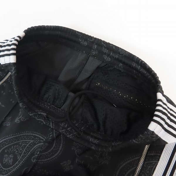 NUBIAN別注 needlesトラックパンツブラックs ペイズリー柄