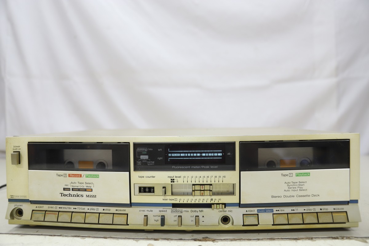Technics RS-M222 動作確認済み テクニクス ダブルカセットデッキ 美品