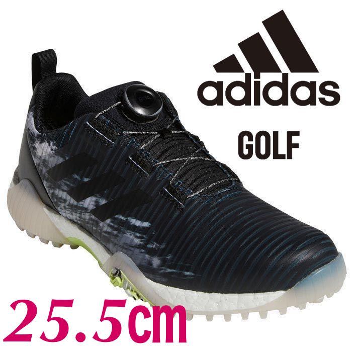 アディダス ゴルフシューズ コードカオス ボア ロウ OG GZ3901 メンズ ゴルフ ダイヤル式 スパイクレスシューズ 2E :25.5㎝