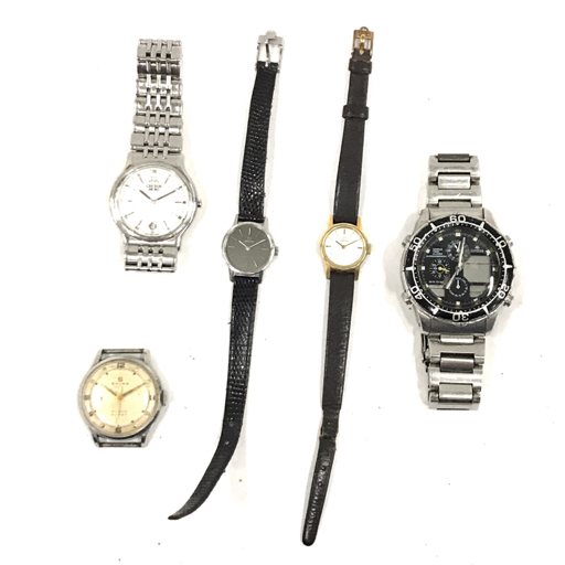 1円 オメガ 腕時計 ジュネーブ Geneve ラウンド GD金具 手巻き