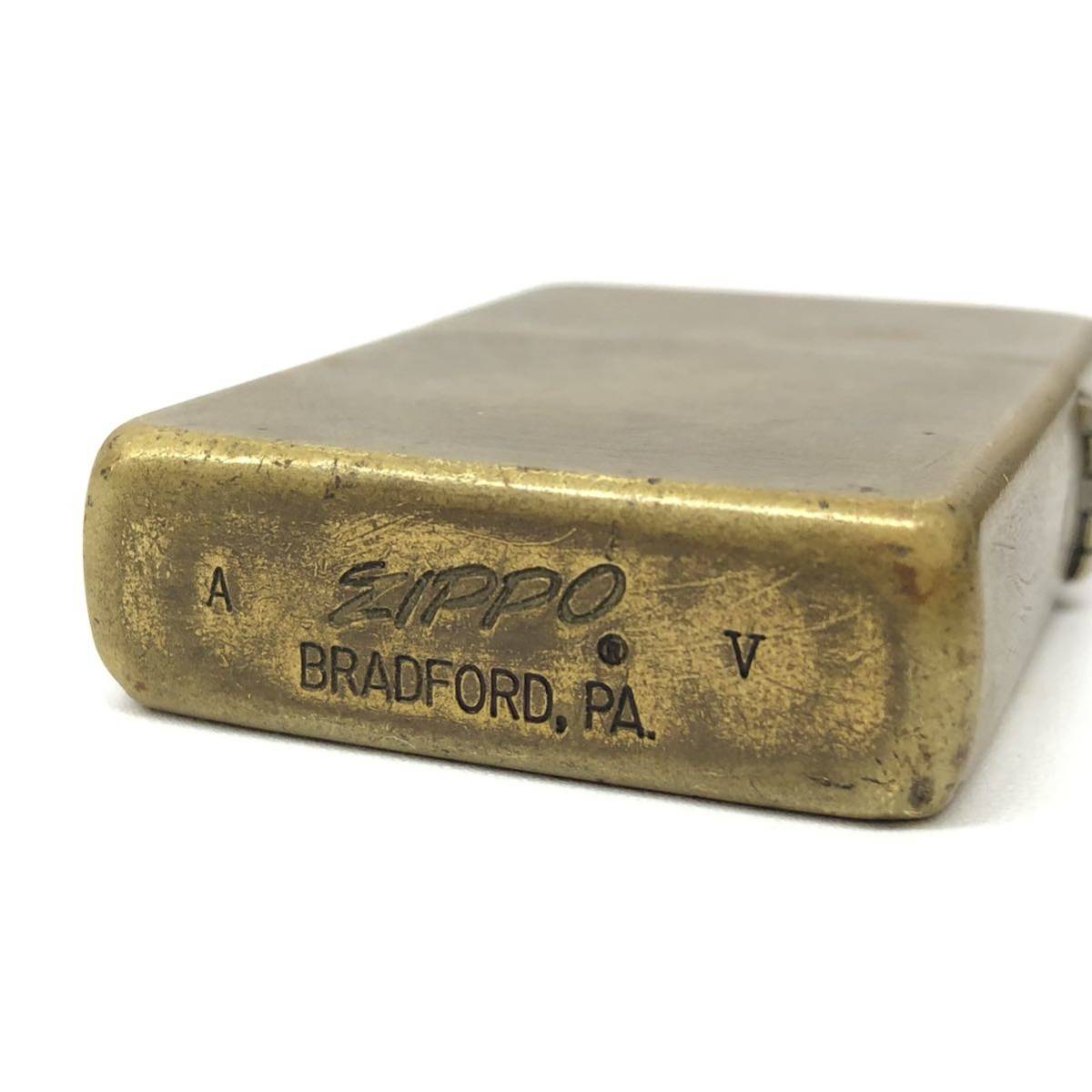 コレクター様向け ZIPPO ジッポー 1989年製 A V 刻印 ゴールドカラー 