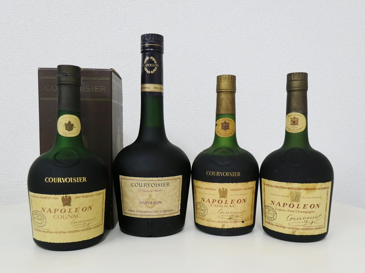 ブランデー COURVOISIER クルボアジェ NAPOLEON まとめ4本 未開栓 