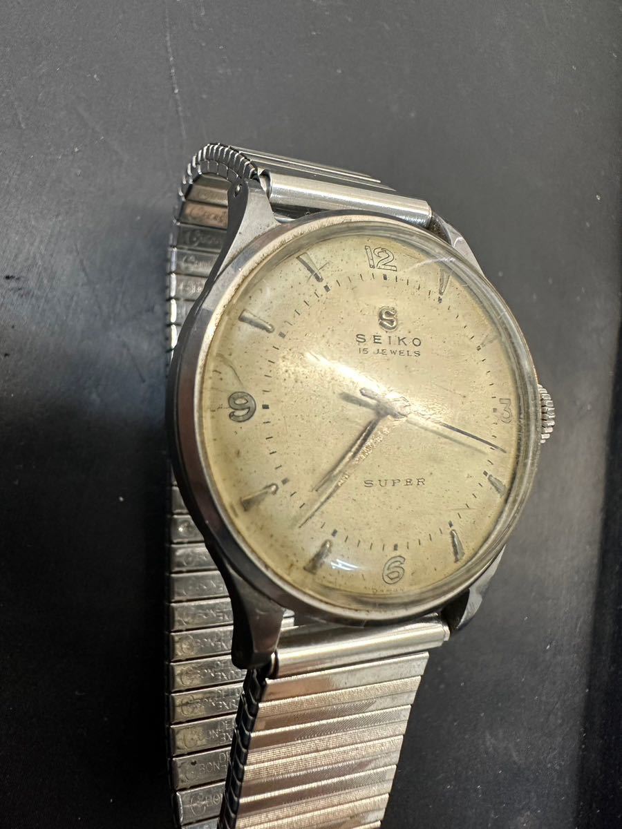セイコー　スーパー　１７４７　稼働品 SEIKO セイコー SUPER スーパー 1747 Sマーク ゴールド文字盤 メンズ