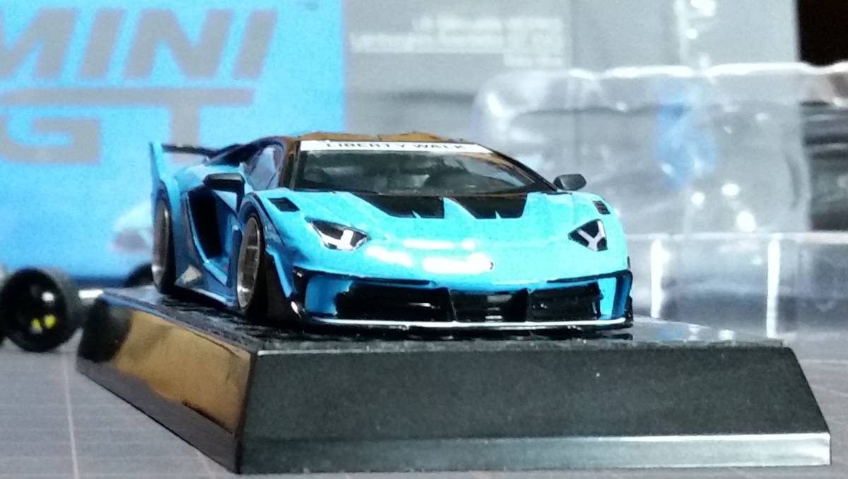 1/64 改 MINI GT LB-Silhouette WORKS Lamborghini Aventador GT Evo