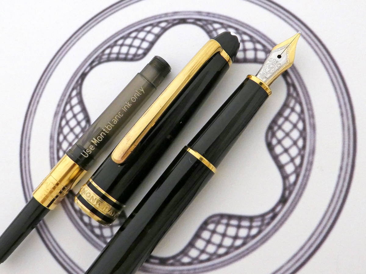 □モンブラン1990s万年筆【144】極美品 使用感極薄 14K バイカラーニブ
