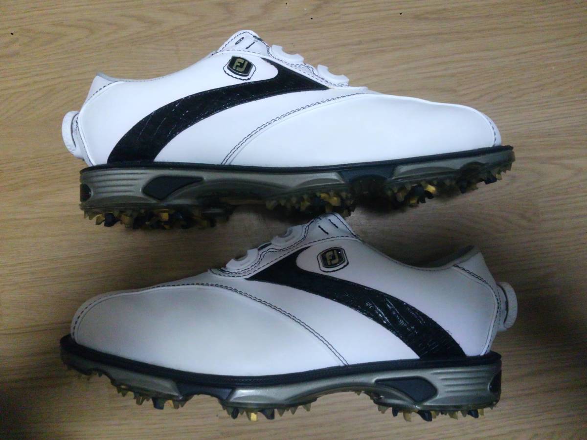 FootJoy　ゴルフシューズ ホワイト/ブラック ☆美品☆ FootJoy フットジョイ ゴルフシューズ Boa 53769J 24.5㎝ 23