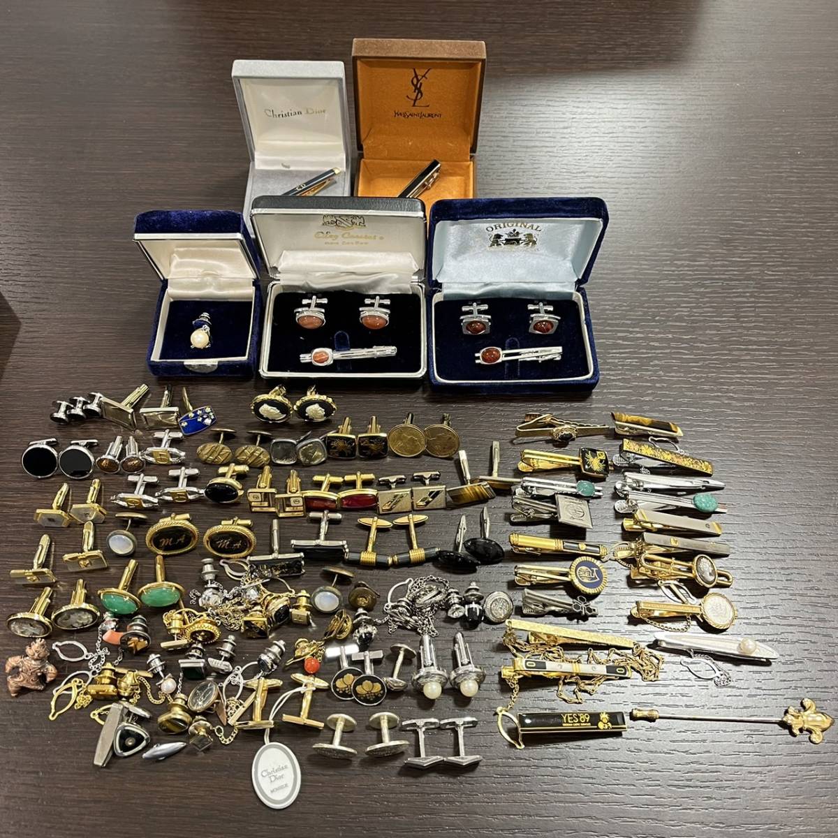 ★☆【ブランドあり】　カフス　ネクタイピン　ピンズおまとめ　LV ルイヴィトン/YSL イヴサンローラン/Dior ディオール 他 　#C0708☆★