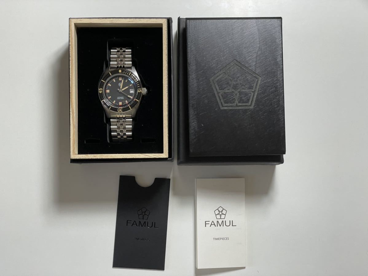 ラスト2】FAMUL WATCH ダイバーズ 自動巻 腕時計 セイコームーブメント 