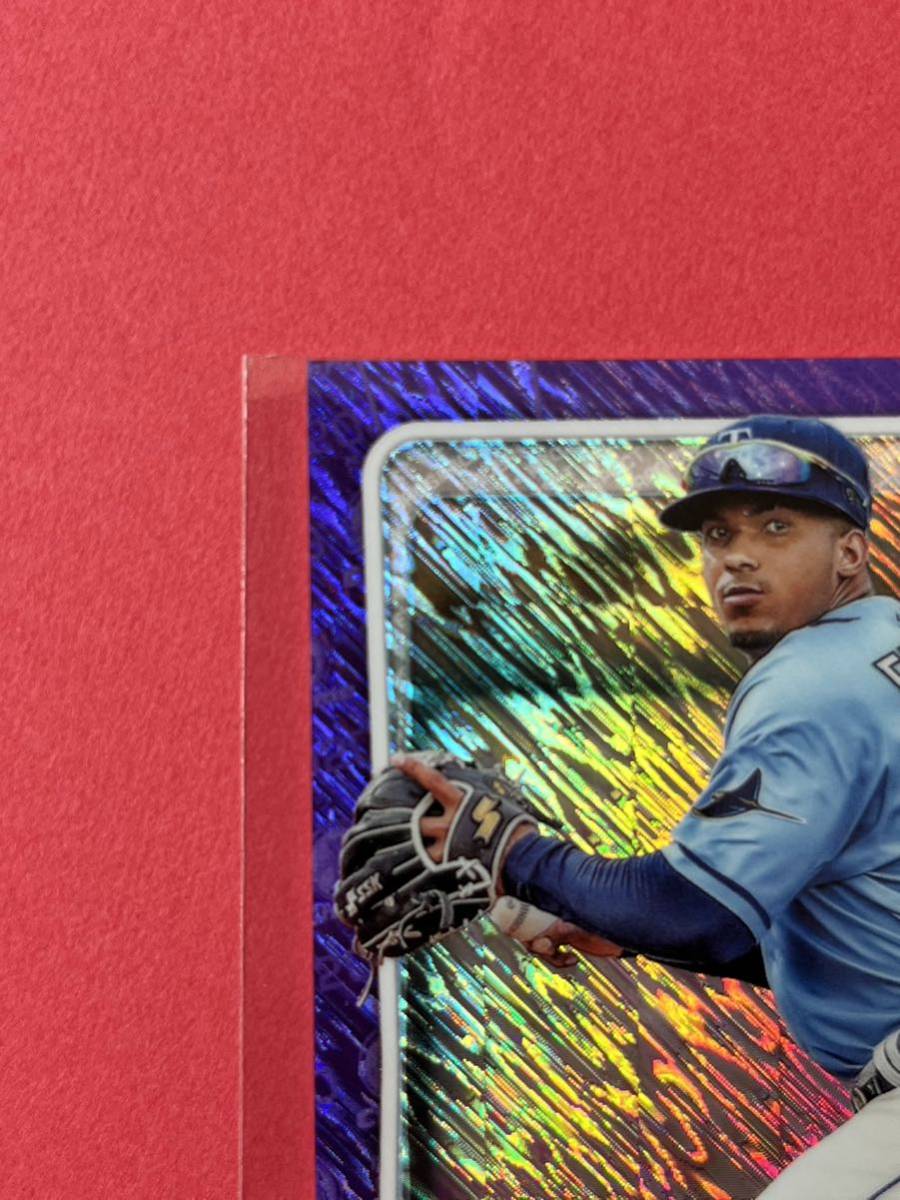 ワンダー・フランコ ボウマン クローム パープル パラレルカード 2020 Bowman Chrome Wander Franco / Purple Shimmer refractor card_2