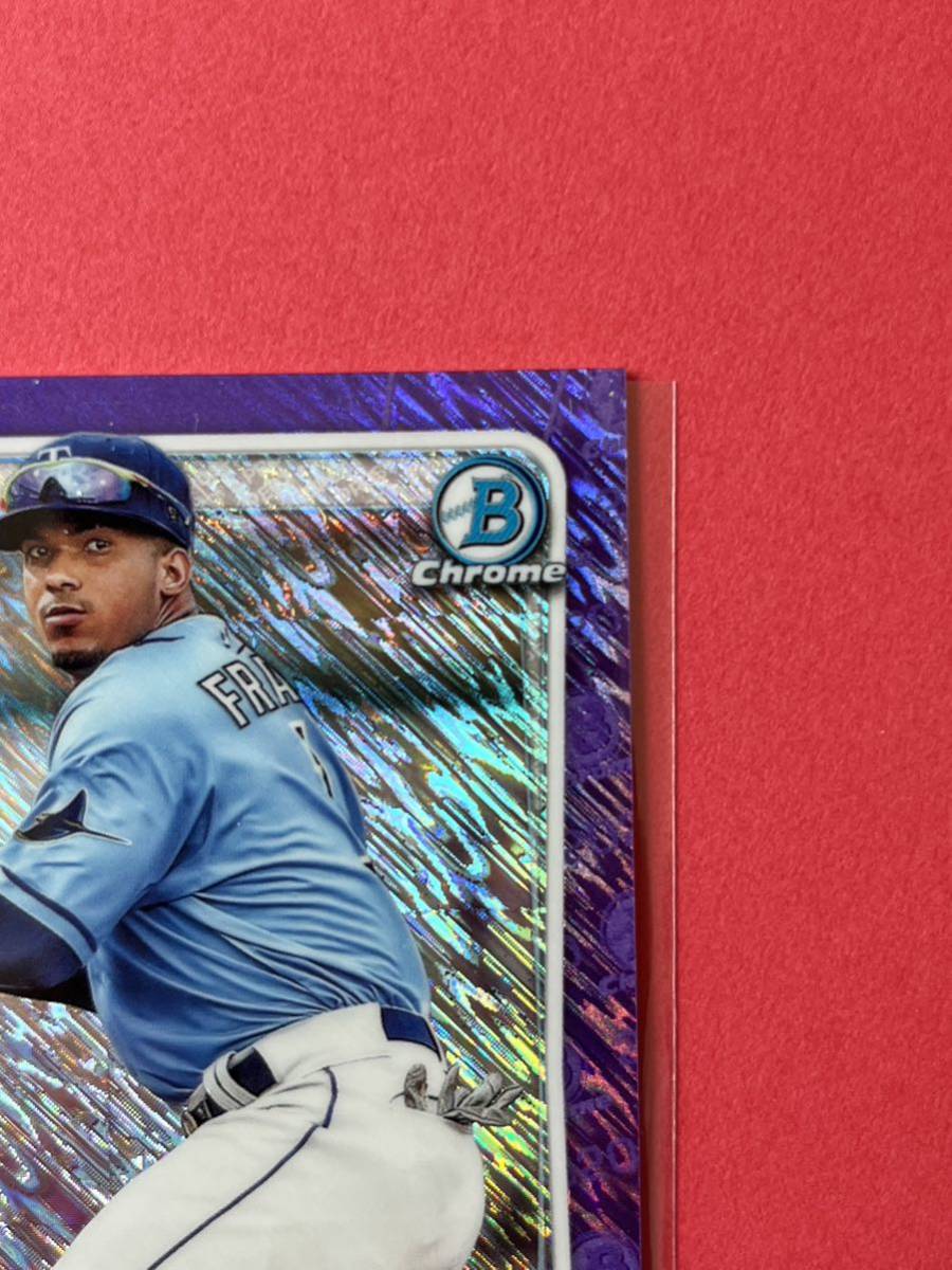 ワンダー・フランコ ボウマン クローム パープル パラレルカード 2020 Bowman Chrome Wander Franco / Purple Shimmer refractor card_3