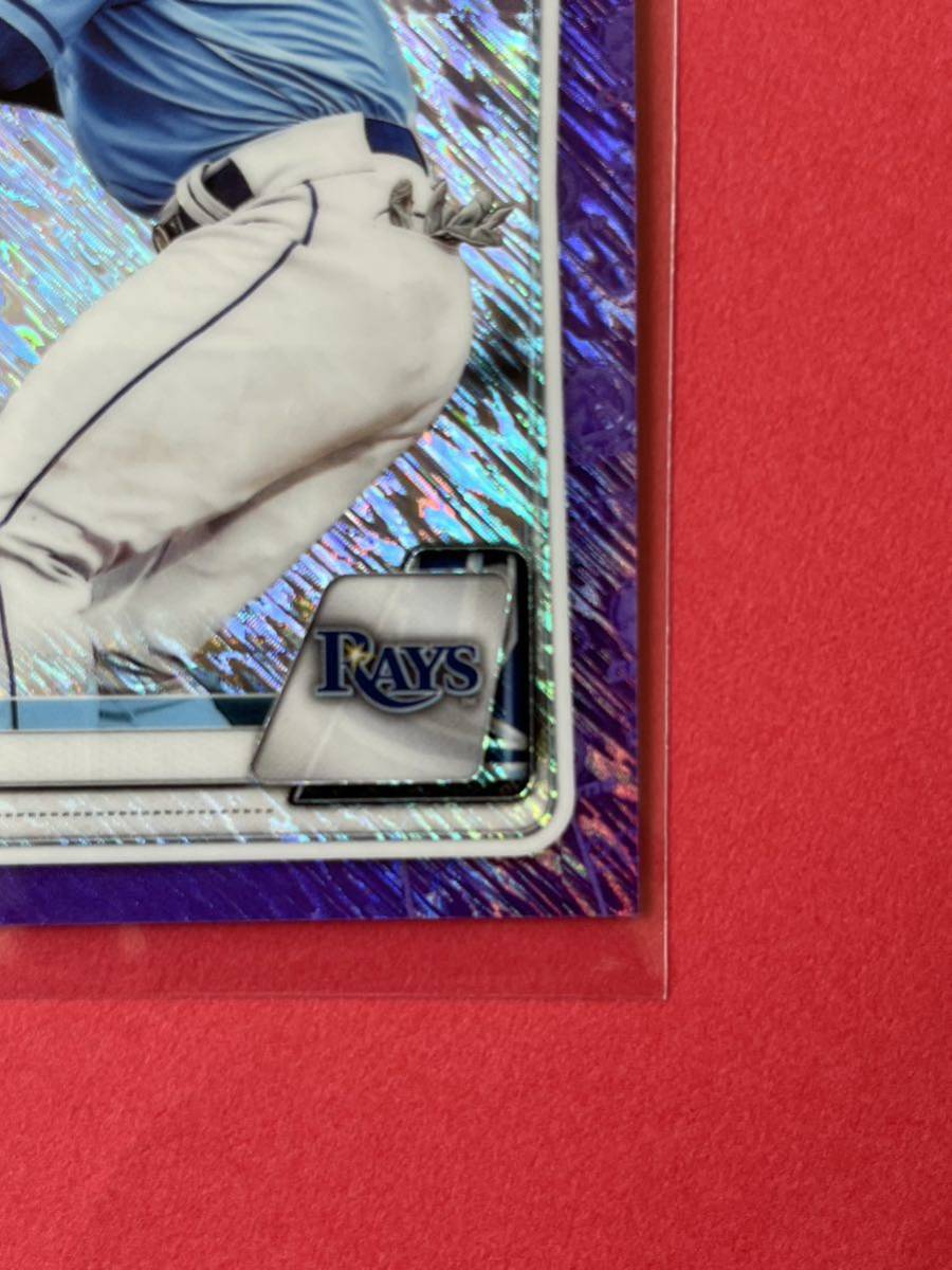 ワンダー・フランコ ボウマン クローム パープル パラレルカード 2020 Bowman Chrome Wander Franco / Purple Shimmer refractor card_4