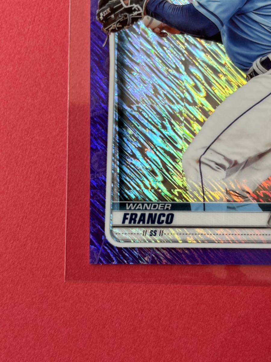 ワンダー・フランコ ボウマン クローム パープル パラレルカード 2020 Bowman Chrome Wander Franco / Purple Shimmer refractor card_5