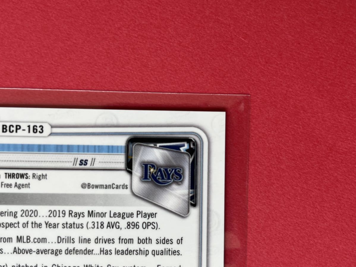 ワンダー・フランコ ボウマン クローム パープル パラレルカード 2020 Bowman Chrome Wander Franco / Purple Shimmer refractor card_9