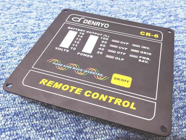 NY492】DENRYO 電菱 DC-AC正弦波インバータリモートコントローラ CR-6