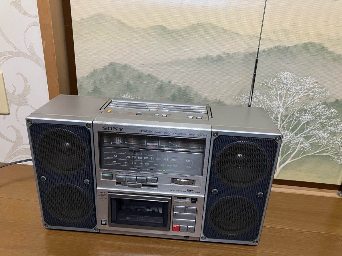 SONY ソニー CFS-F40 FM/AM ステレオカセットレコーダー 通電/ジャンク