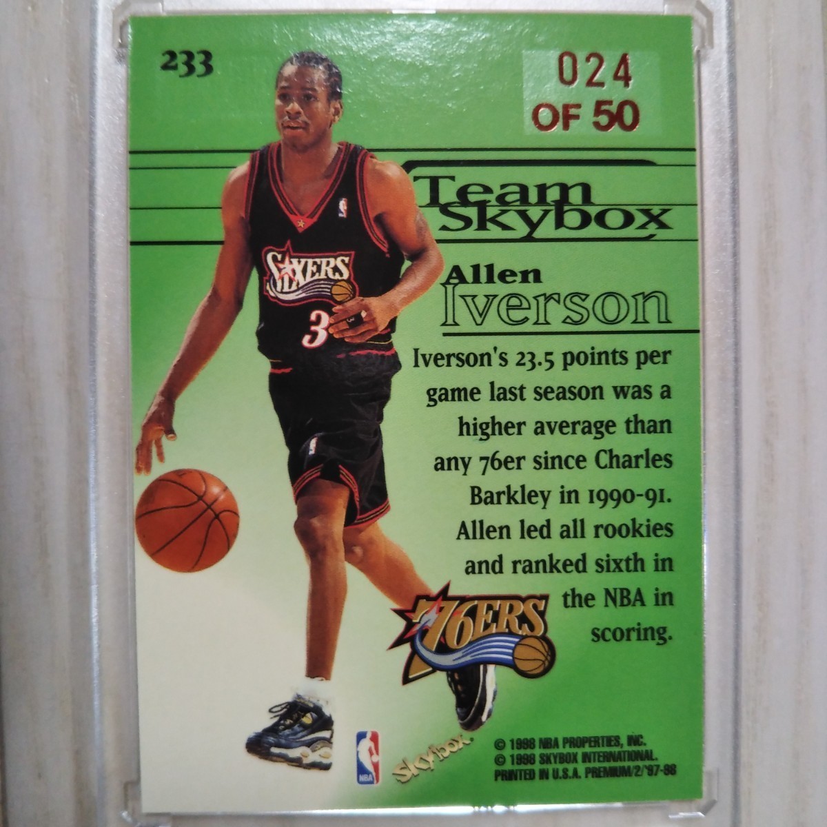 NBAカード PANINI ALLEN IVERSON AUTO AUTOGRAPH アイバーソン サイン 
