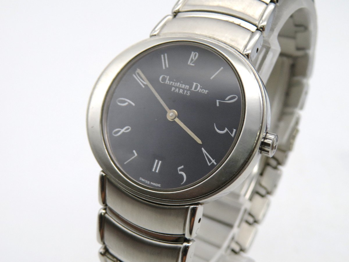 ◆1円◆稼働◆　C.Dior　D77-100　　グレー　クオーツ　ユニセックス　腕時計　　G116