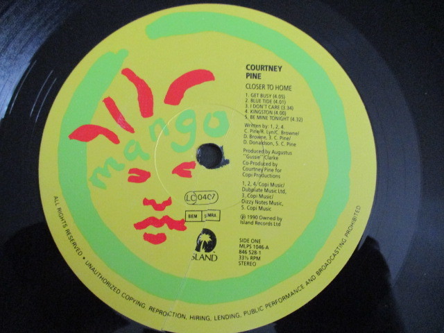 COURTNEY PINE LP！CLOSER TO HOME, CARROLL THOMPSON, I