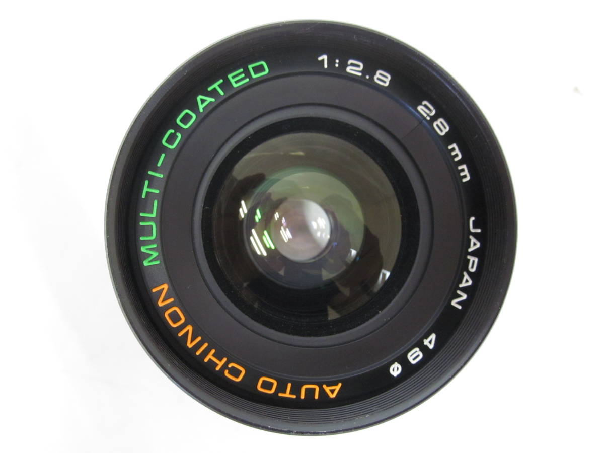 動作確認済】 AUTO CHINON MC 28mm f2.8 希少 PKマウント 光学きれい