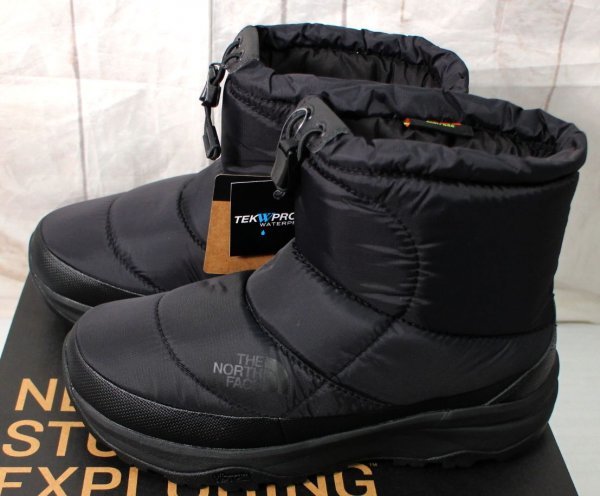 未使用】ノースフェイス ヌプシ ブーティ ウォータープルーフ TNF 黒  