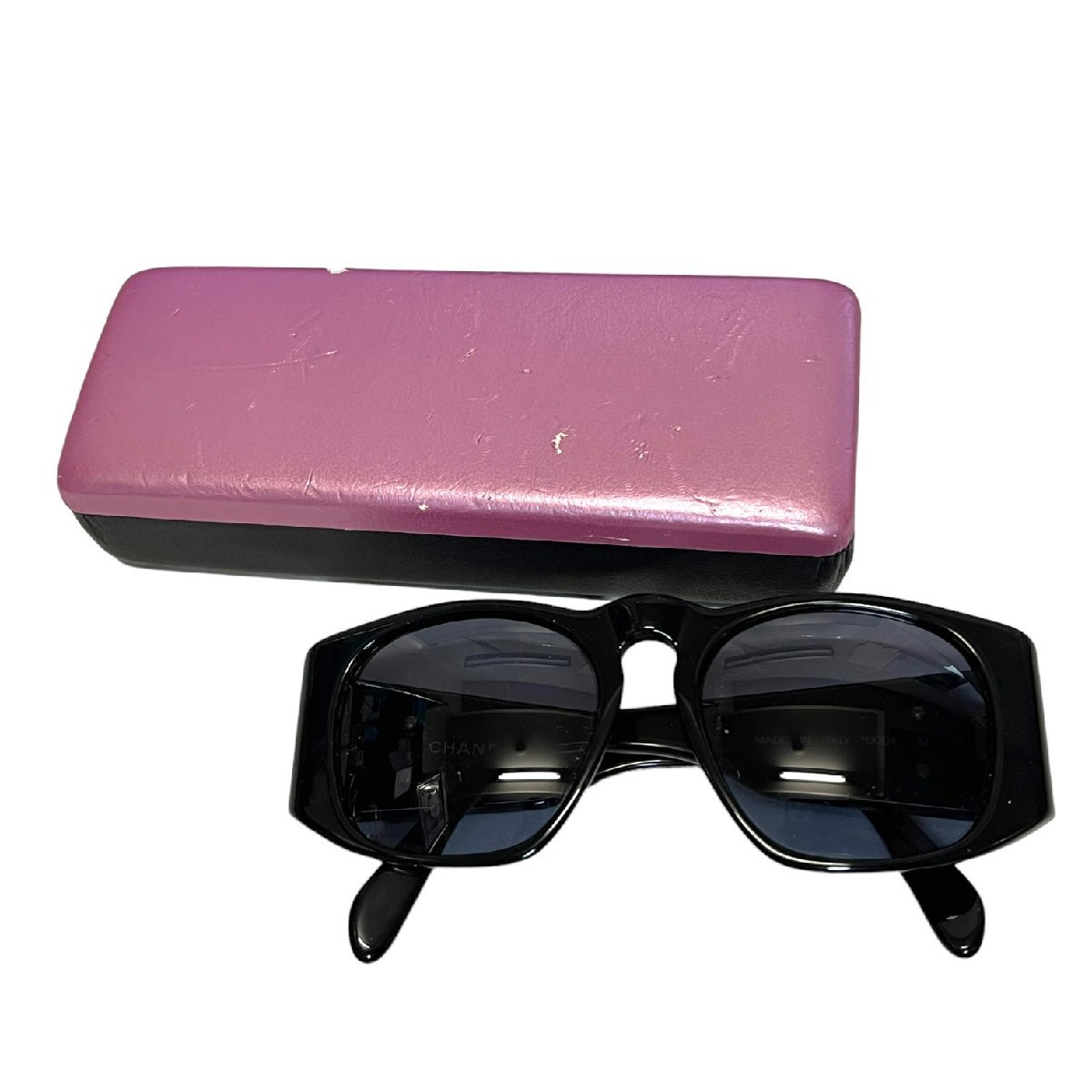 中古品】 CHANEL シャネル サングラス ブラック 箱無 ケース有