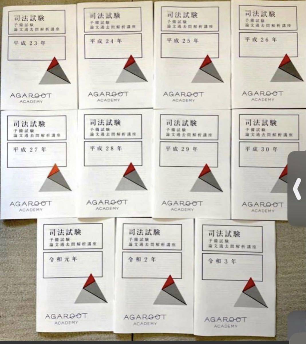 本 司法試験論文過去問解析講座16冊（平成18年-令和3年）