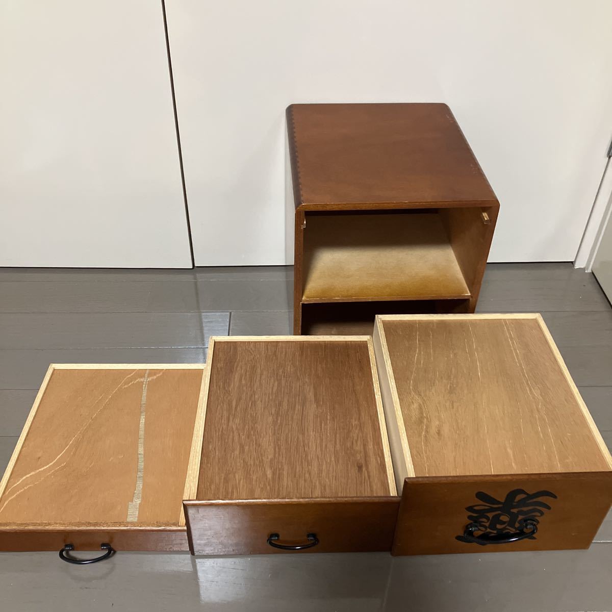 小物入れ 昭和レトロ 薬箱 アンティーク木製 小引き出し収納箱 