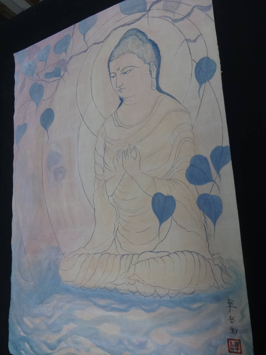 真作WISH暁山人「十三佛像図」本金仕様 【真作】【WISH】