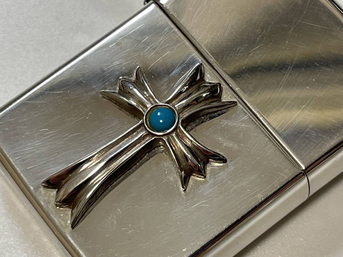 ZIPPO ジッポー STERLING スターリング シルバー クロス ターコイズ 