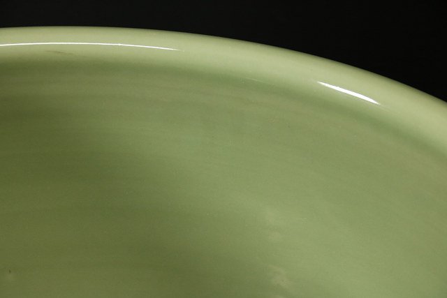 ☆皇帝☆中国古玩 龍泉窯 青磁大鉢 幅54cm (検)青磁 鉢 唐