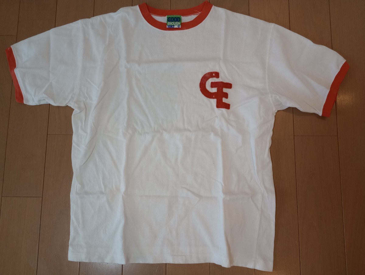 グッドイナフ、フエルトロゴトリムTシャツ、goodenough、fragment 半袖