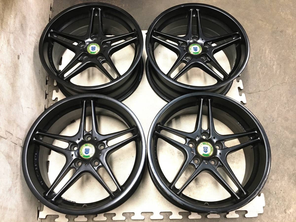 RACING DYNAMICS【18×8JJ インセット+35 PCD120 5H】マッドブラックアルミホイール 4本 BMWなど