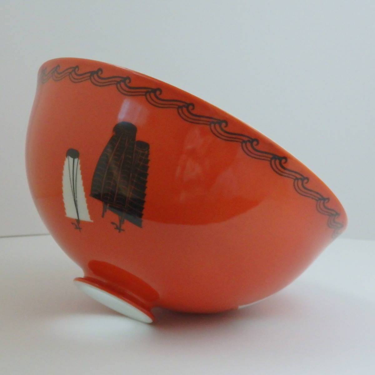 オールドノリタケ　帆船絵　日陶電笠　シェード　照明　戦前　