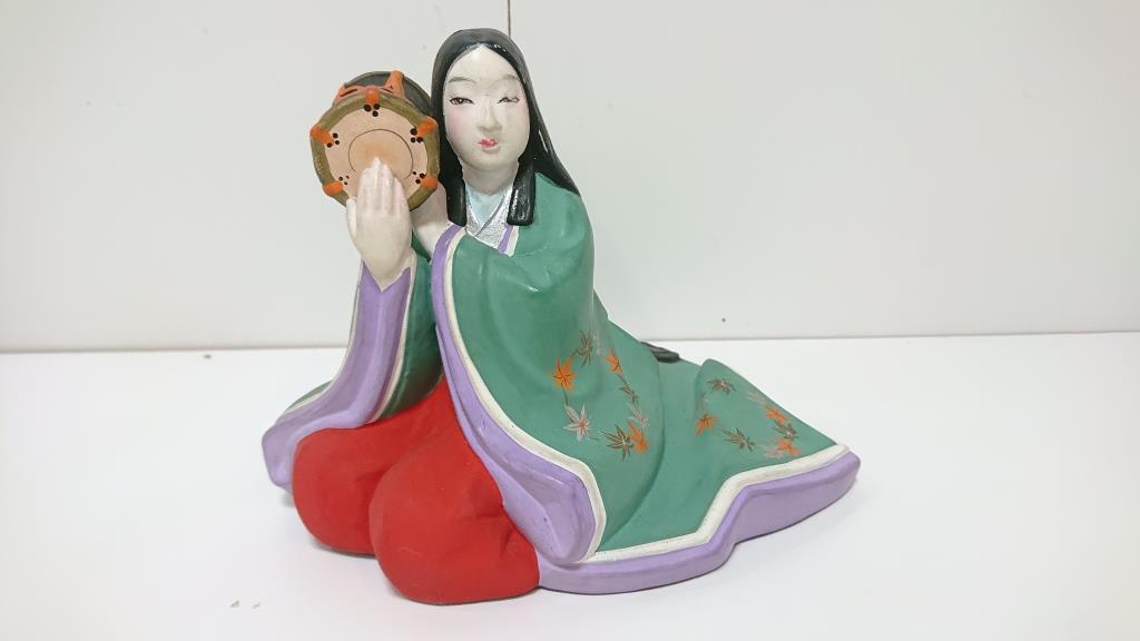 D80 裏隠絵 春画人形 博多人形 舞子 芸者 美人 枕絵 遊女 浮世絵 猫