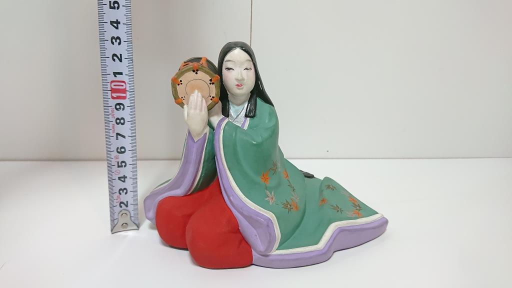 D80 裏隠絵 春画人形 博多人形 舞子 芸者 美人 枕絵 遊女 浮世絵 猫
