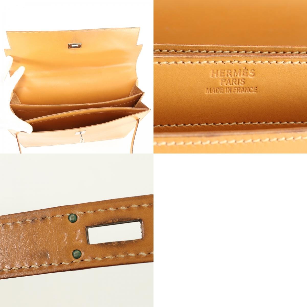 1円 美品 エルメス □D 刻印 ケリー デペッシュ38 レザー ビジネス