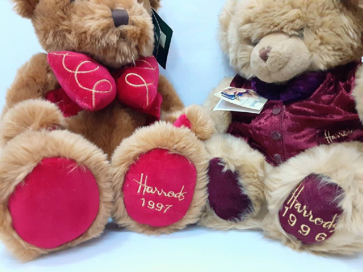 ☆タグ付き美品☆ 1円～ Harrods ハロッズ テディベア 2体セット