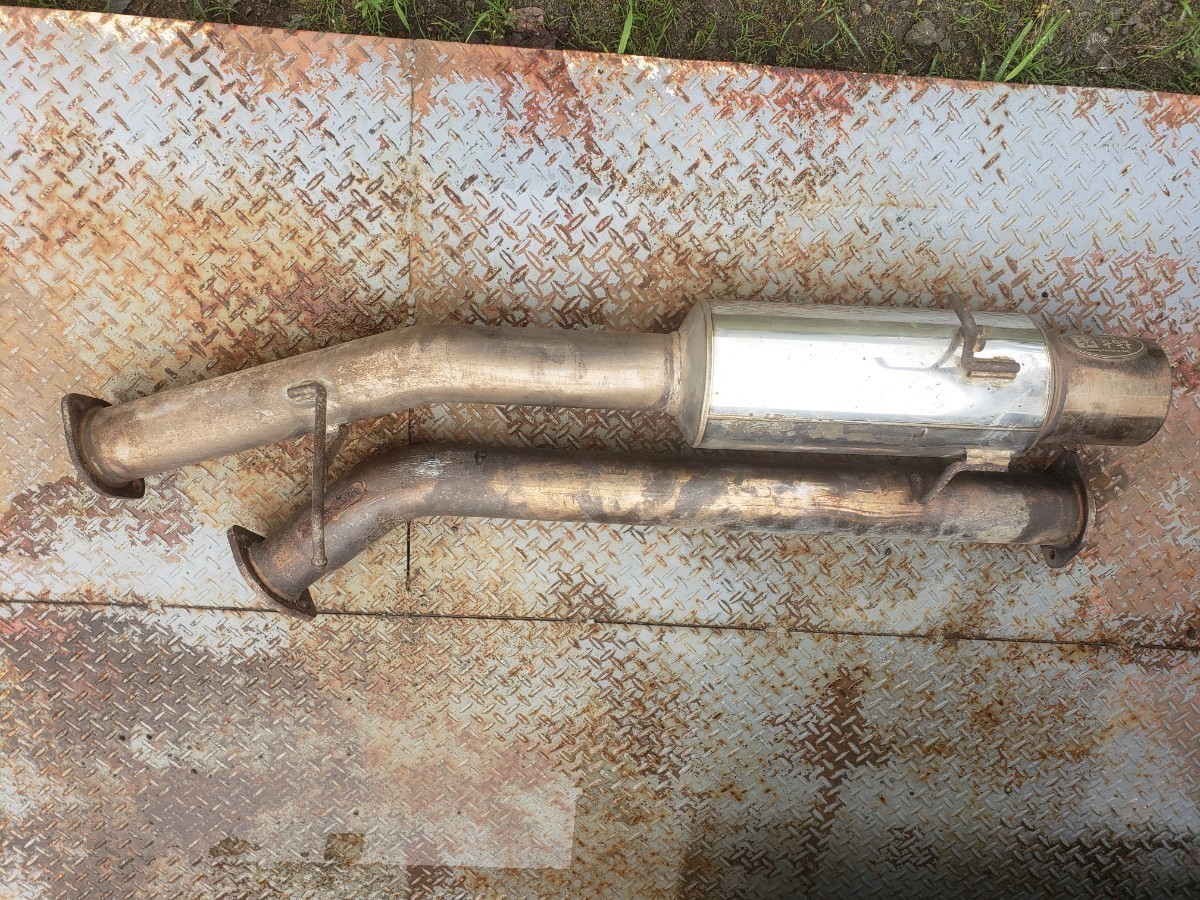 道東発 FC3S用 柿本改 80Φ 出口115Φ ストレートマフラー 当時物 格安  