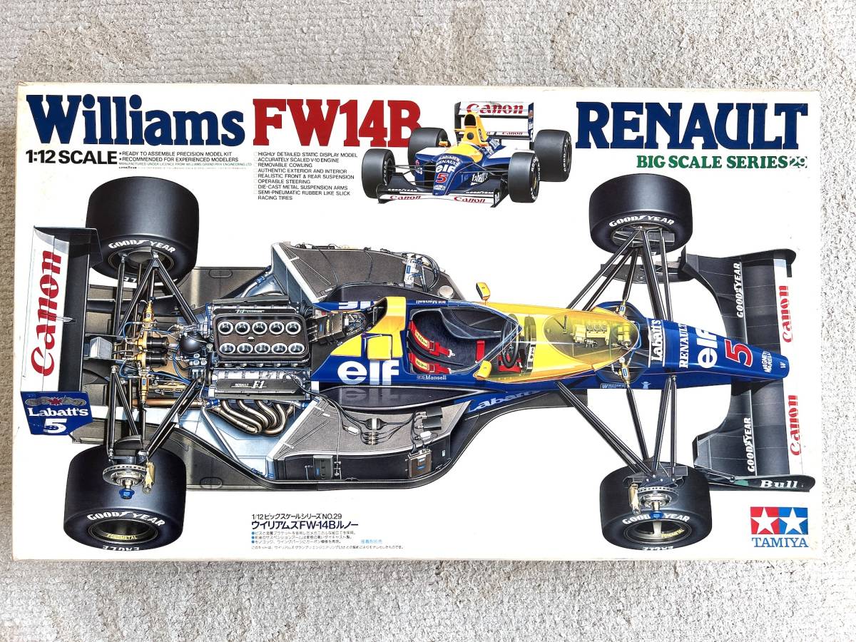 ウィリアムズ FW14B ルノー プラモデル 1/12 ビッグスケールシリーズ ☆タミヤ 1/12 ビッグスケールシリーズNo.29 ウイリアムズFW-14B