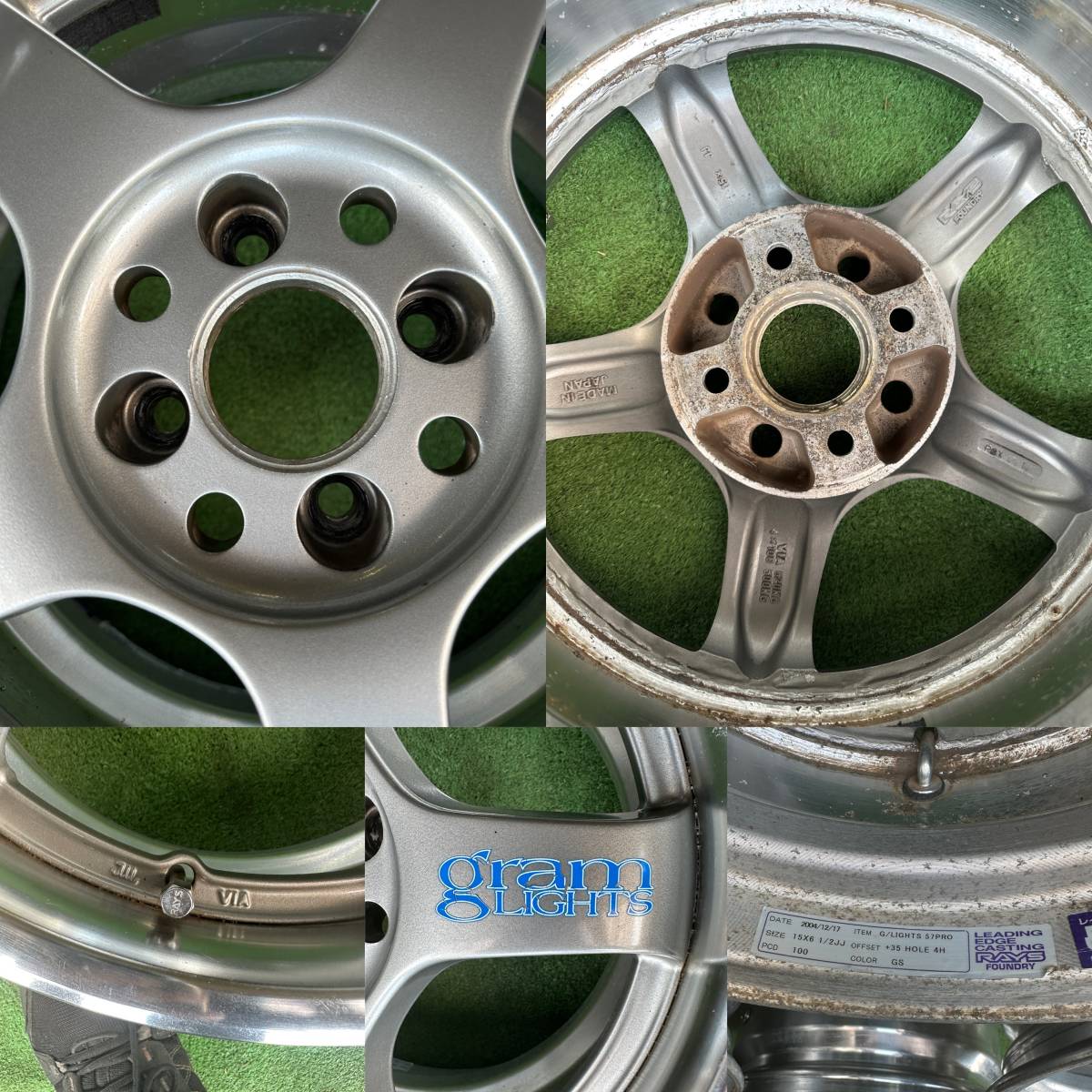 RAYS レイズ グラムライツ 15インチ アルミホイール 4本セット 6.5J + 
