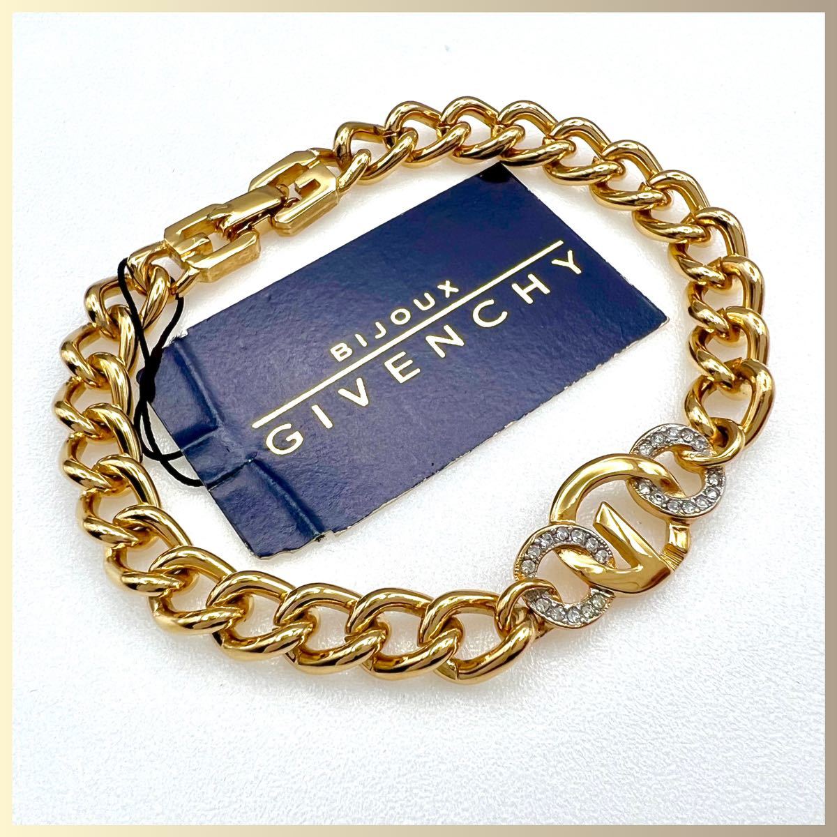 ジバンシィ GIVENCHY ブレスレット ビンテージ Gロゴ チェーン 