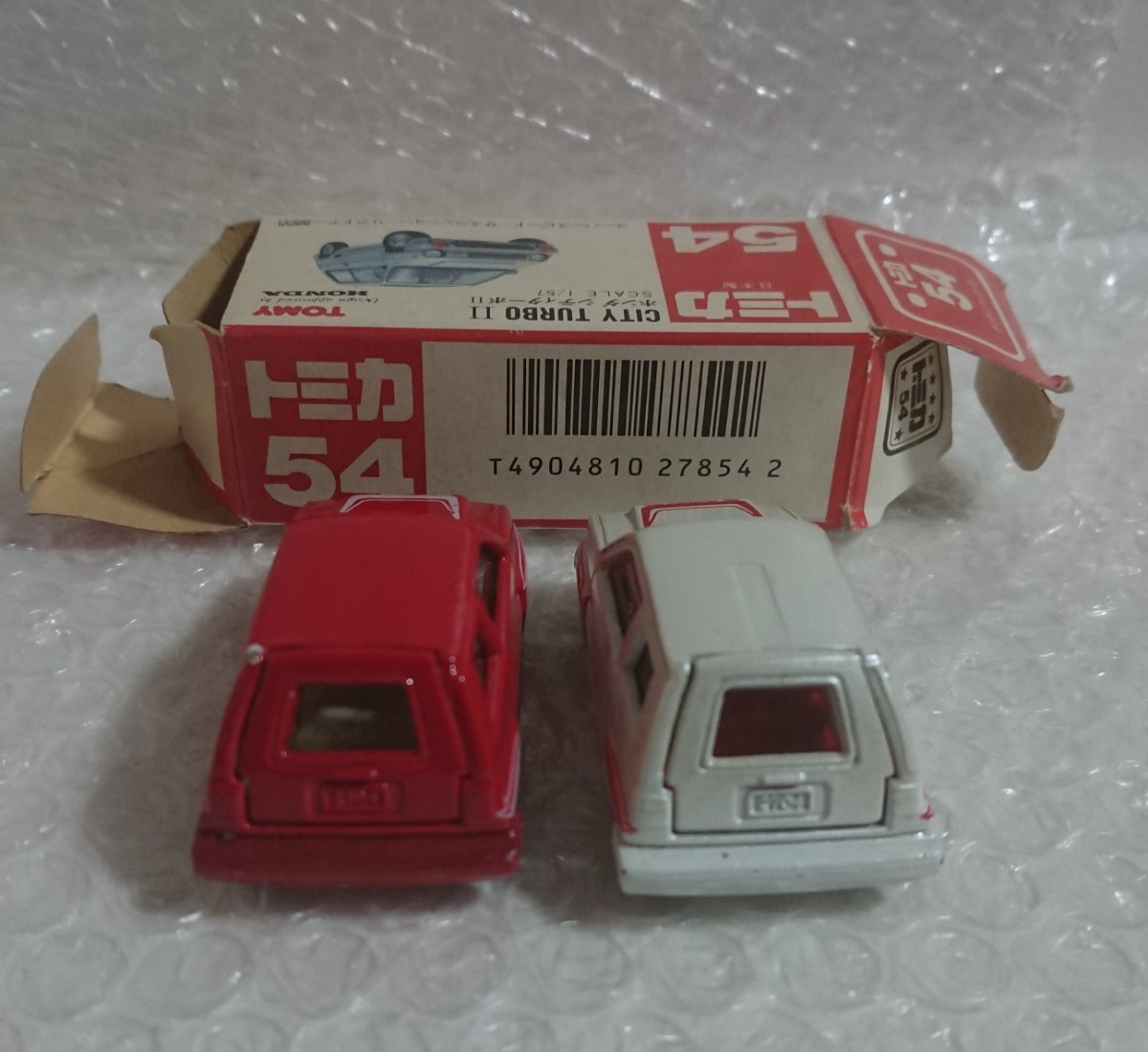 トミカ ホンダ シティ ターボ 2台セット No.54 1/57 トミカNo . 54 ホンダ シティターボⅡ 赤 ,白2台セット 日本製 1⁄