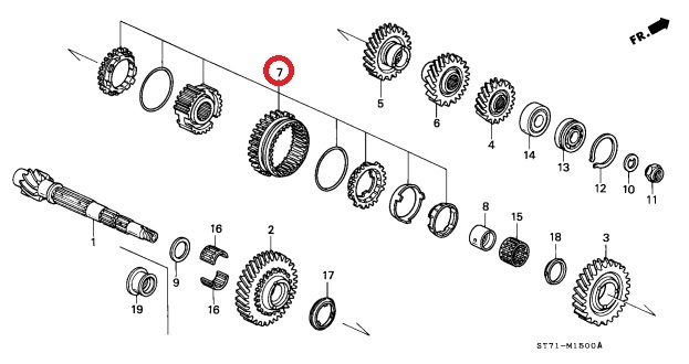 honda Genuine Parts 23521-P21-315 Sleeve Set， Synchronizer (1-2) 未使用 1‐2シンクロ DC2/EK9/EG6 Y21/S80/S4C シビック インテグラ