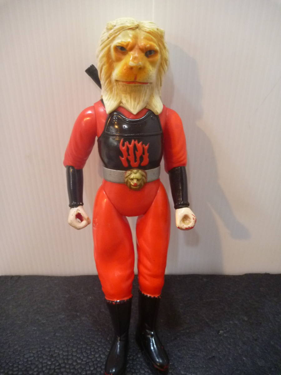 当時物♪ピープロ　ブルマァク　ライオン丸☆ソフビ　色剥げ　凹みあり　現状品☆コレクション等に♪